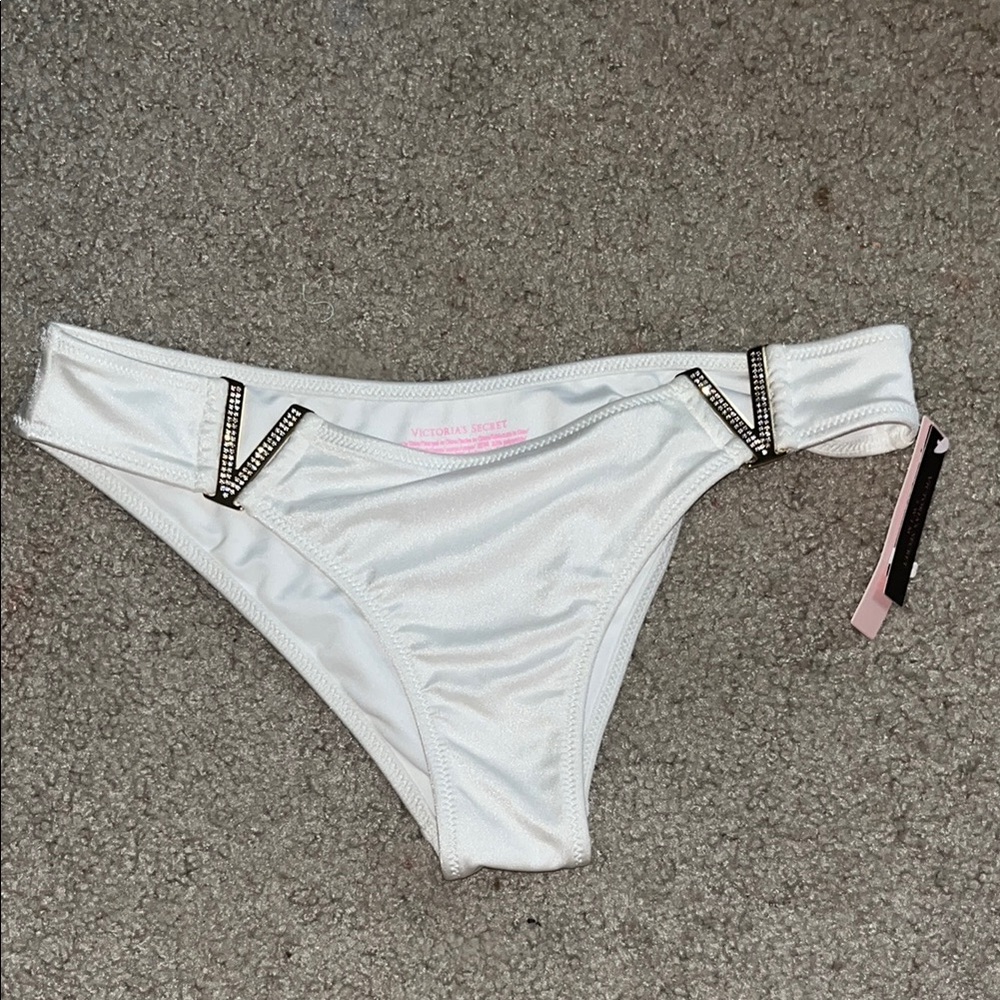 Victoria's Secret White Bikini Bottom Swimsuit NWT